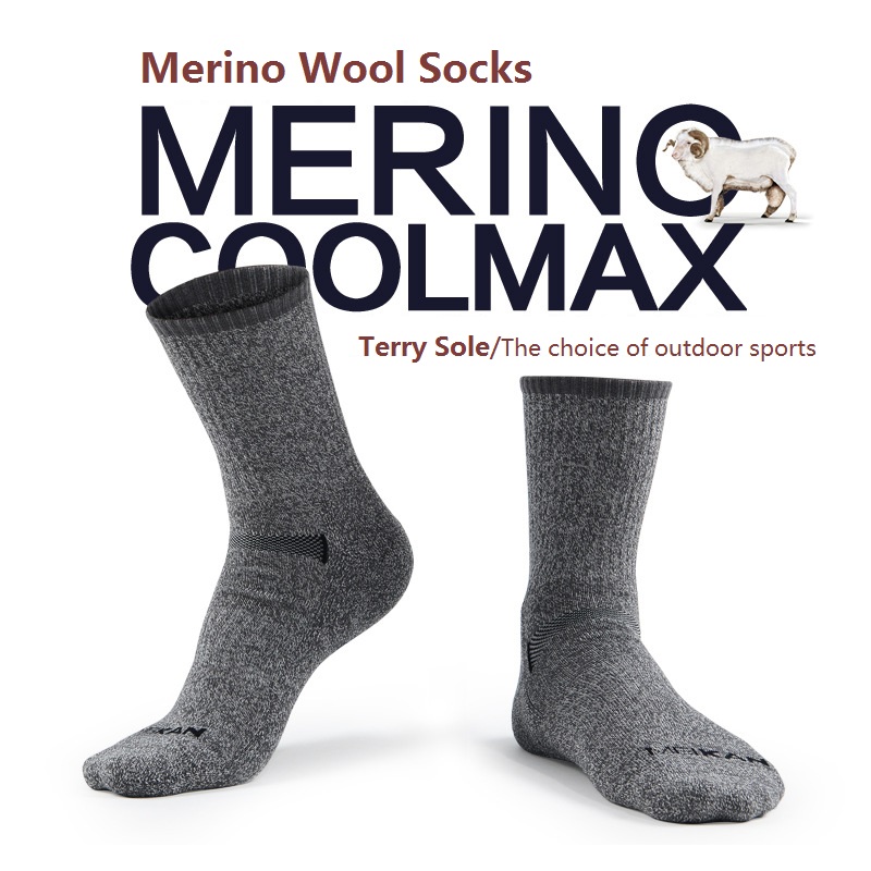 Wool Hiking Sock - MEIKAN Mannen Merinowollen Sokken Coolmax Outdoor