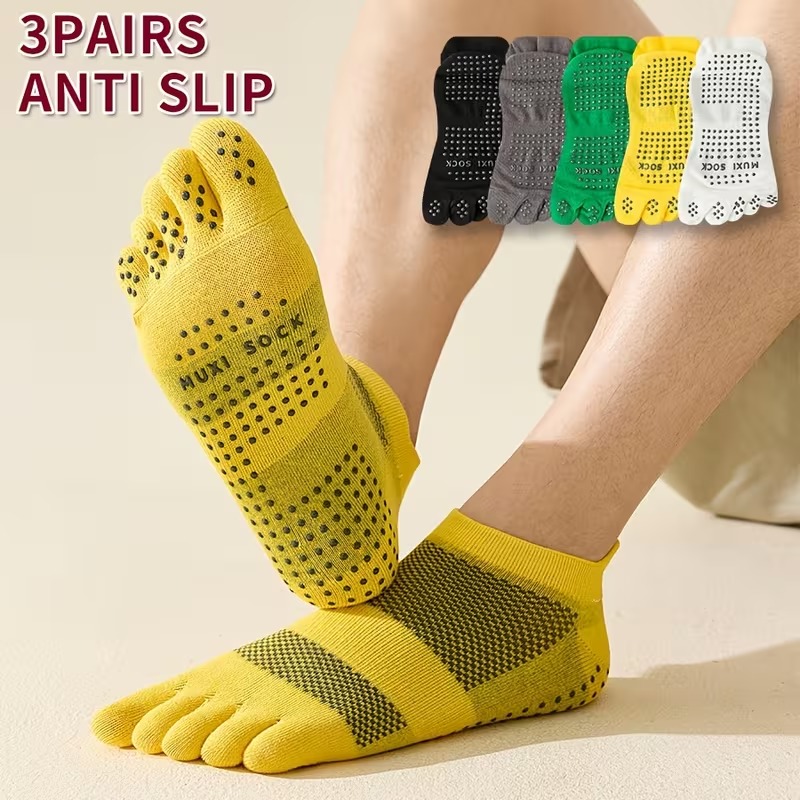 Toe Sock Split - Heren 3-paar teensokken Antislip sokken met