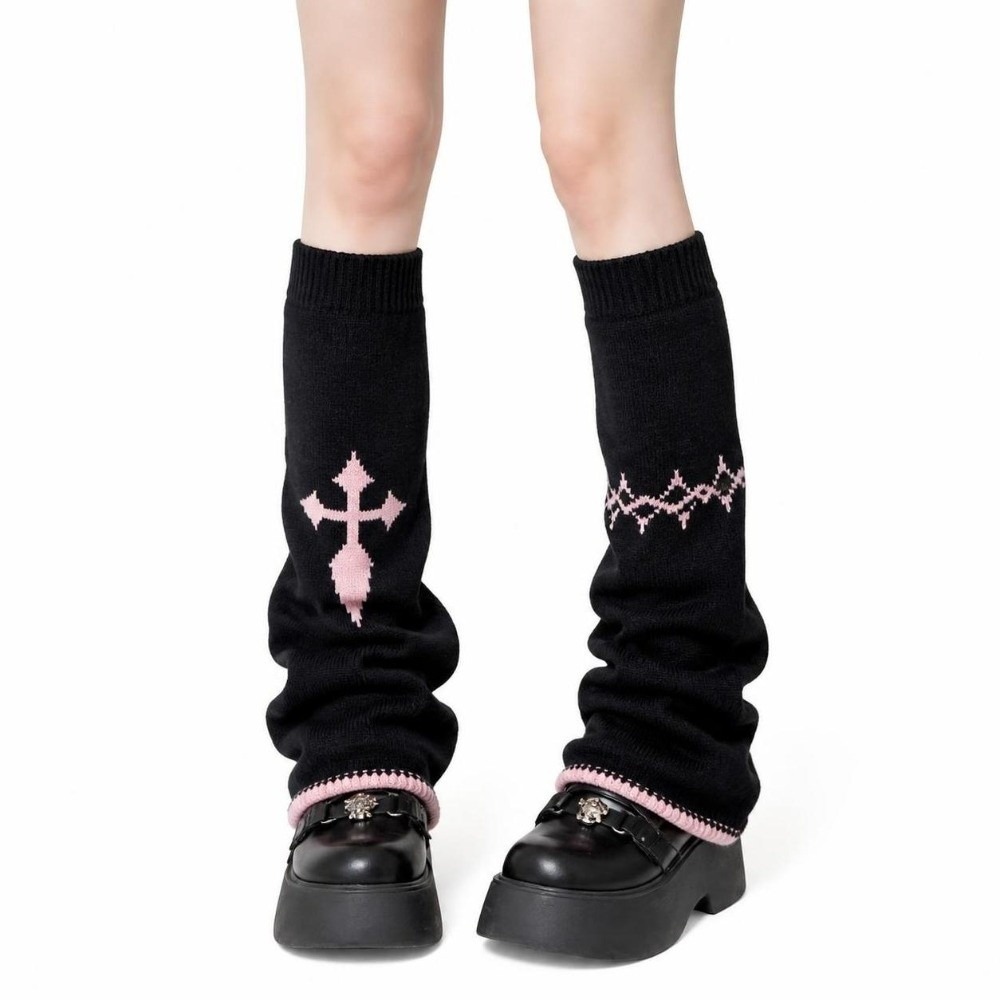 Boot Sock Slouchy - Alt Style Asymmetrische gebreide beenwarmers, stretch