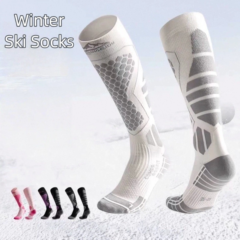 Thermal Sock Winter - Nieuwe verdikte skisokken Antislip thermische kniekousen