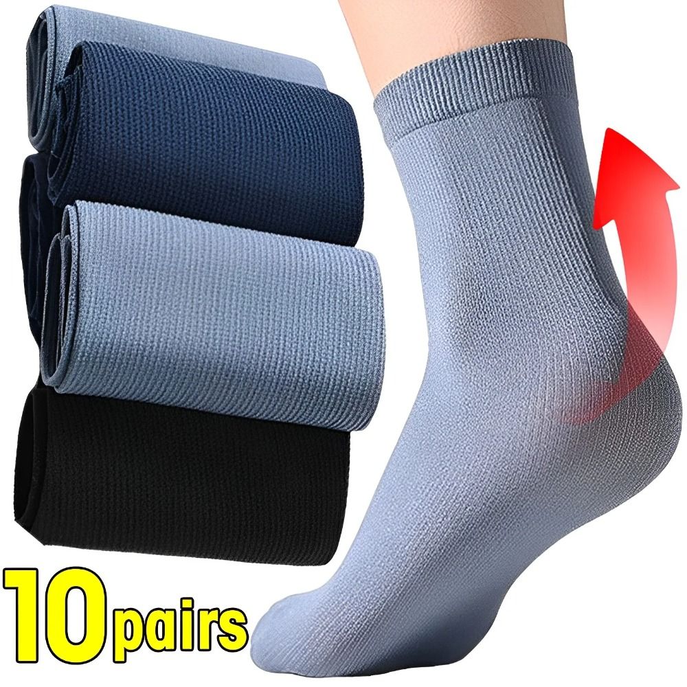 Silk Sock Bamboo - 10 paar casual ademende heren ijszijde