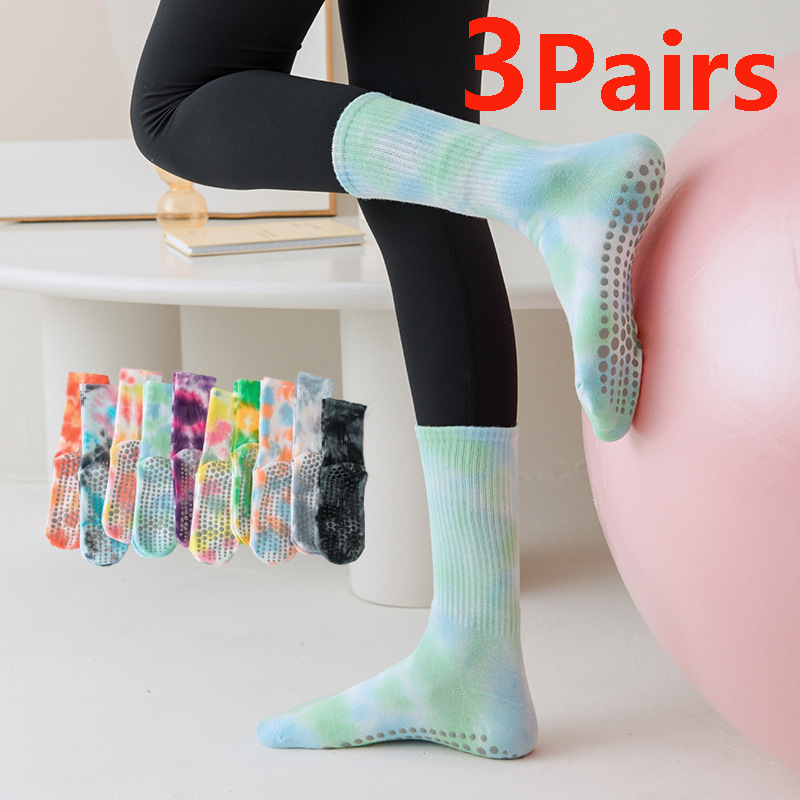 Grip Sock Yoga - 3 paar gradient yogasokken voor dames,