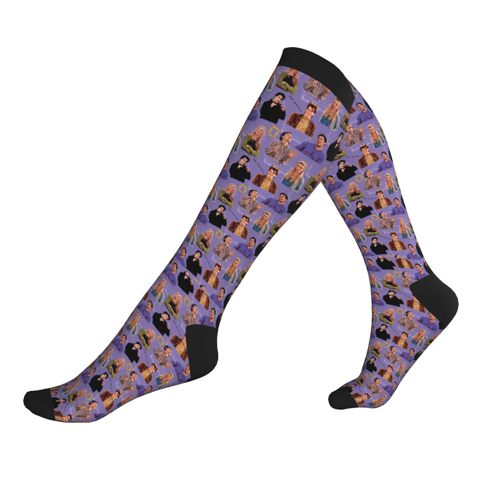 No Show Sock Women - Vrienden symbool collage tv-show mannen vrouwen