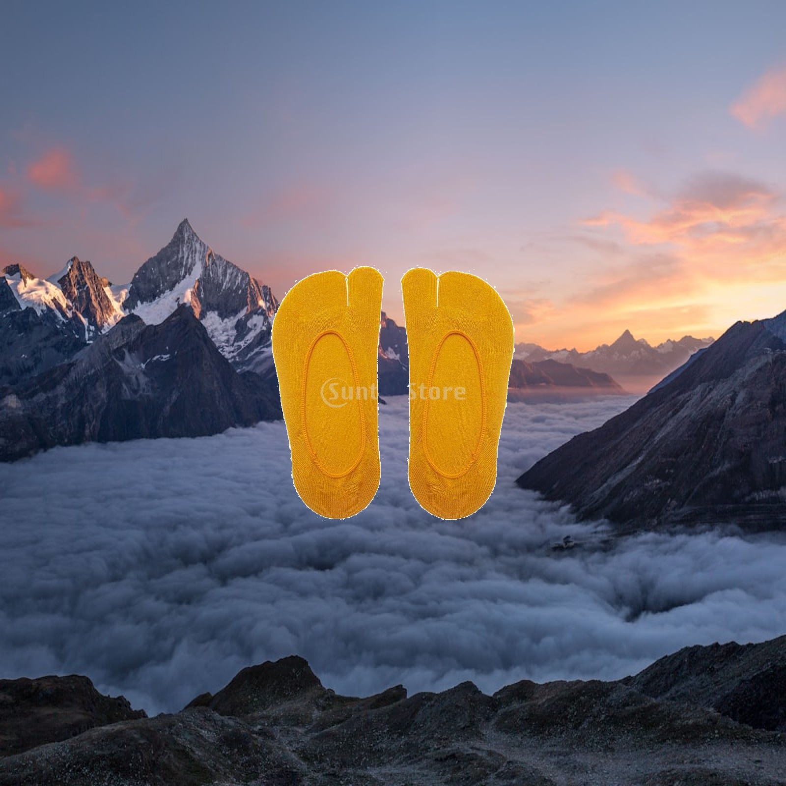 Invisibility Sock Loafer - Katoenen teensokken voor dames, twee teenslippers,