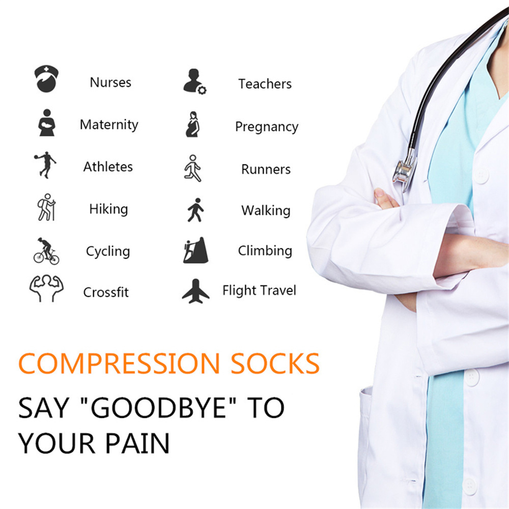 5 Paar/pak Compressie Sokken M - Compression Sock Medical recensie en prijs