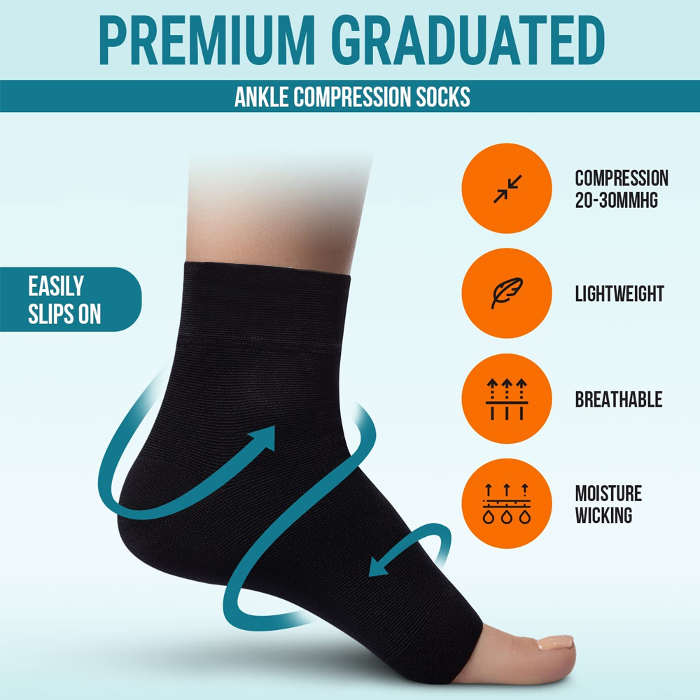 1 Paar Nano Sokken Neuropathie - Ankle Brace Sock recensie en prijs