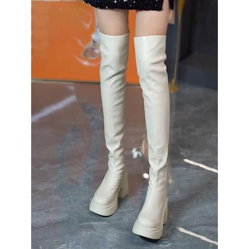 Lange laarzen met ronde neus,  - Knee High Sock Women recensie en prijs