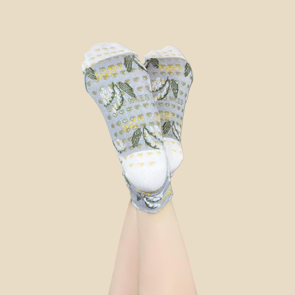Yogasokken met bloemenjacquard - Grip Sock Yoga recensie en prijs