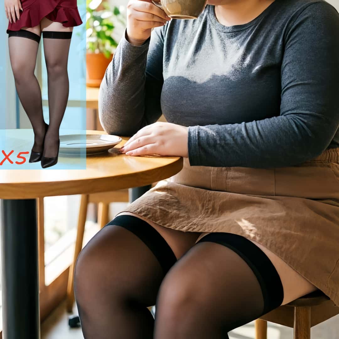 5 paar Plus Size kanten kousen - Thigh High Sock Stay Up recensie en prijs