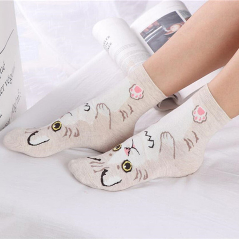 5 paren/pak Grappige Cartoon H - Cotton Crew Sock Pack recensie en prijs