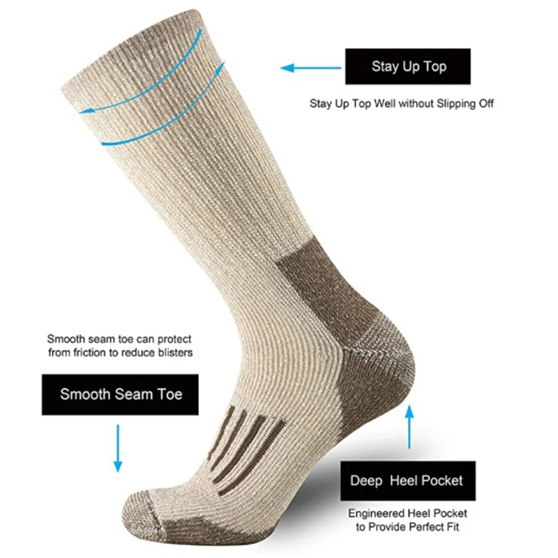 80% Wollen Sokken Dikker Warm  - Wool Hiking Sock recensie en prijs
